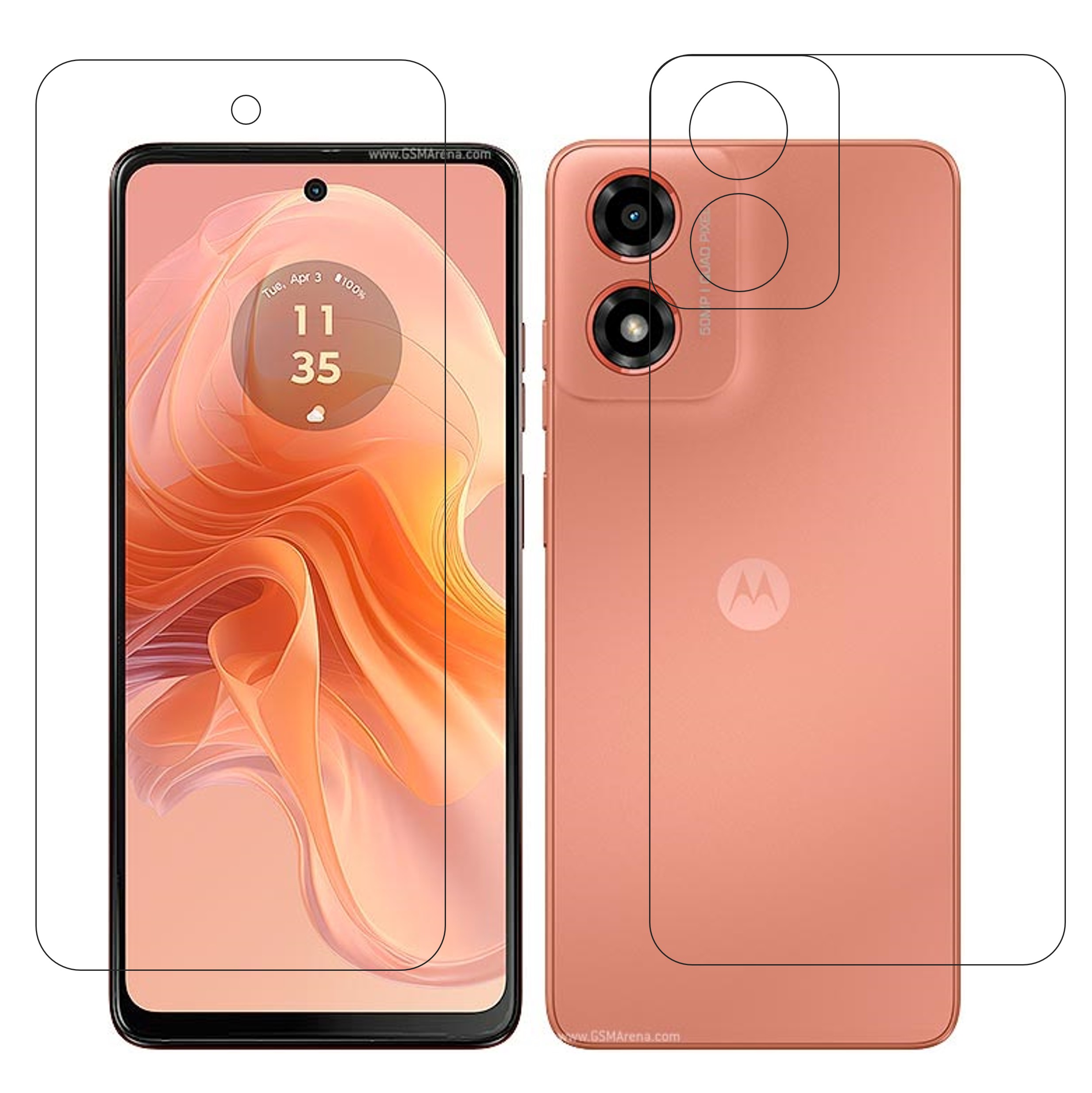 Motorola Moto G04s (Front & Back) 9H Protective Flexible Compatible Mobile Screen Protector